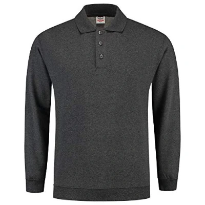 Afbeelding van Tricorp Polosweater Boord Casual Antraciet Maat M