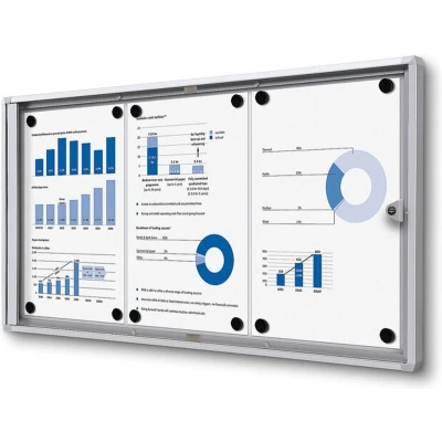 Afbeelding van Vergrendelbaar Notitiebord Indoor Economy 3x A4