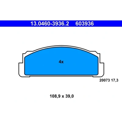 Afbeelding van Ate Remblokset 13.0460 3936.2