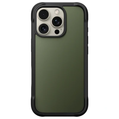 Afbeelding van Apple iPhone 16 Pro MagSafe Hoesje Kunststof Nomad Hardcase/Backcover Donkergroen Telefoonhoesje Shockproof/Valbescherming