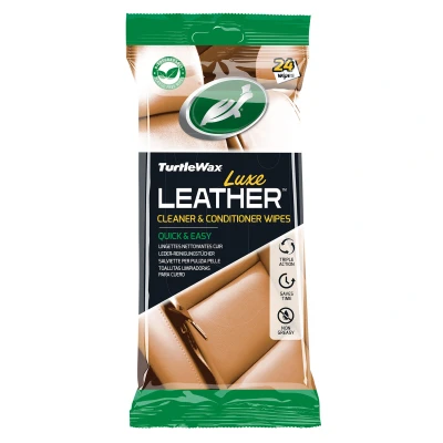Afbeelding van Turtle Wax Luxe Leather Cleaner &amp; Conditioner Wipes 24 Stuks