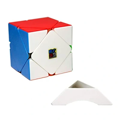 Afbeelding van FunnyGoo MoYu MoFangJiaoShi Cubing Classroom Meilong Skewb magische puzzel kubussen onregelmatige kubus Twist Toy Stickerless met een Stand