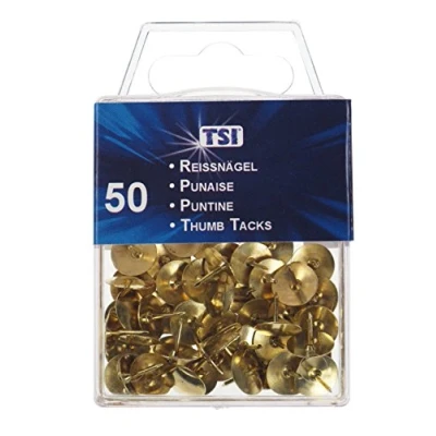 Afbeelding van TSI 48008 punaises, 50 stuks, goudkleurig