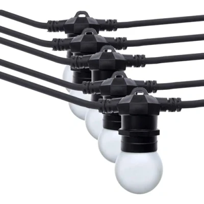 Afbeelding van BarcelonaLED Lichtsnoer voor buiten en binnen, 10 meter, waterdicht IP65, met warmwitte ledgloeilampen, decoratieve slingers feest, bruiloft, tuin, binnenplaats, terras, balkon, Kerstmis