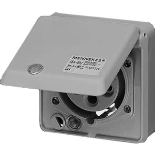 Afbeelding van Mennekes inbouw wandcontactdoos cepex 16a 5p 6h 400v ip44 4211