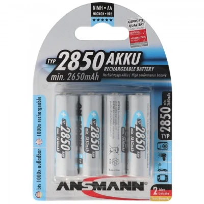 Afbeelding van Ansmann AA Batterij 5035092 4stuk(s) 1.2V 2.85Ah 4013674350926