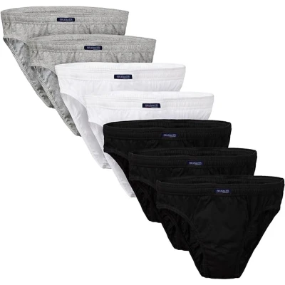 Afbeelding van BRUBAKER 7 Pack Herenslip Katoen Mix 3x Zwart / 2x Wit Grijs Maat XXL