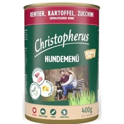 Afbeelding van Christopherus Hondenmenu Volwassen 6x400g Rendier, Aardappel