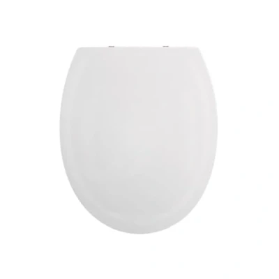 Afbeelding van Spirella Toiletbril, thermoplastic, wit, vertragend, dubbele rem, universele toiletpot