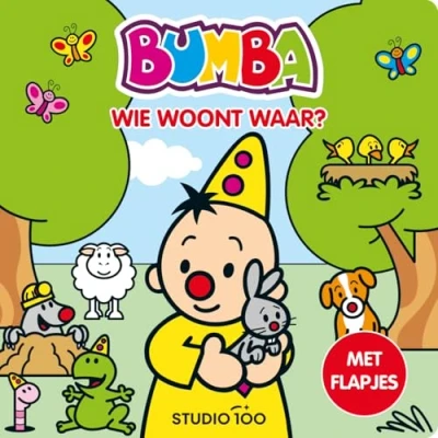 Afbeelding van Bumba : kartonboek met flapjes Wie woont waar? (Hardback)