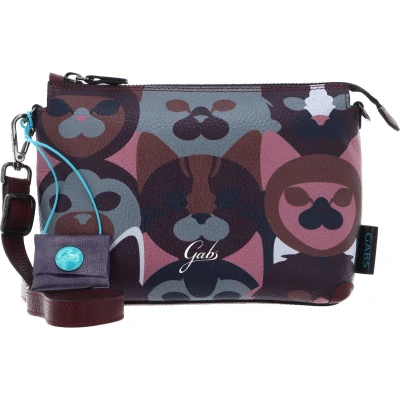 Afbeelding van Gabs Leren Schoudertas Josephine TG Animals + Bull Crossbody Bag Pop Cats Chianti Veelkleurig