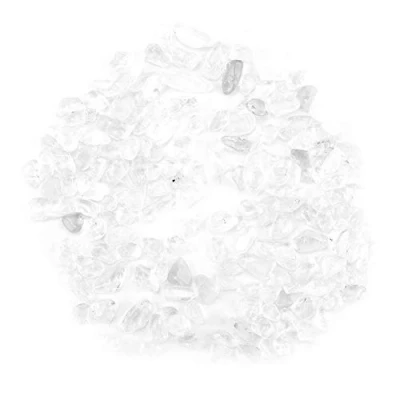 Afbeelding van Natuurlijke Tuimelde Steen Bergkristal Chips Verpletterd Kristal Kwarts Stukken Woondecoratie(Wit)