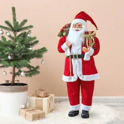 Afbeelding van Marco Paul kerstdecoraties 80 cm lange vader Kerstmis, vrijstaande kerstversieringen, premium woondecoratie x 42 26