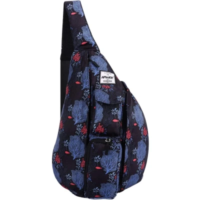 Afbeelding van reizen borstzak sling schoudertas rugzak crossbody dagrugzak casual voor mannen vrouwen tieners werk studie outdoor klimmen wandelen hardlopen, Blauw