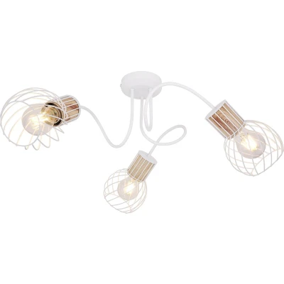 Afbeelding van Globo plafonniere Luise wit metaal 60 cm E27 fitting 54012 3
