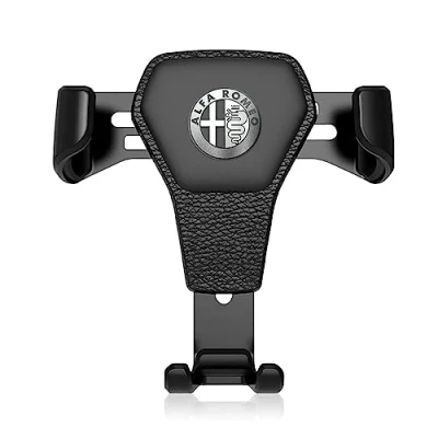 Afbeelding van Autotelefoonhouder voor Alfa Romeo Giulietta Mito Stelvio Giulia 147 156 159 166 4c Tz3 tonale spontivd, AIR Vent 360 graden draaibare dashboard accessoire telefoonhouder