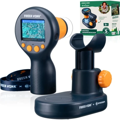 Afbeelding van Freek Vonk x BRESSER Handmicroscoop Digitaal Scherm Tot 600x Vergroten Incl. Standaard en Accessoireset