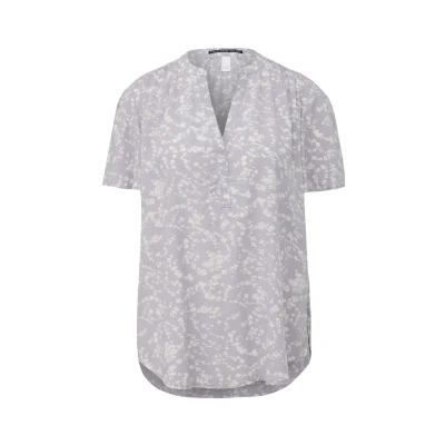 Afbeelding van Q/S by s.Oliver blousetop met all over print lichtgrijs