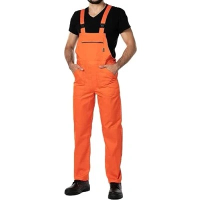 Afbeelding van Werkbroek voor Heren, Tuinbroek Maten S XXXL, Werkoverall Gemaakt in de EU, Blaumann, Werkkleding Kwaliteit, Oranje, 3XL