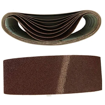 Afbeelding van 10 stuks geweven schuurbanden 75 x 457 mm, korrel 60 voor bandschuurmachine/schuurband