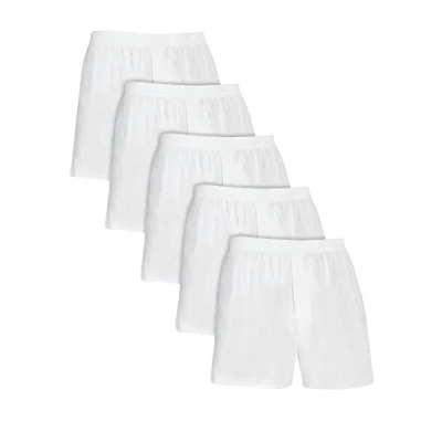 Afbeelding van Fruit of the Loom Heren, zonder tag, geweven boxershorts, relaxed fit, vochtafvoerend, diverse kleuren, multipacks, Wit, M