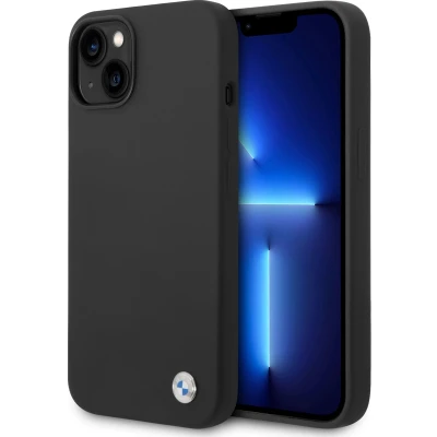 Afbeelding van BMW Silicone Back Cover Telefoonhoesje voor Apple iPhone 14 Bescherm uw Telefoon, Kleur: Zwart
