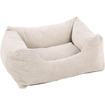 Afbeelding van &quot;Comfortabele Velluto hondenmand beige, rechthoekig ontwerp&quot; Beige / 65cm x 50cm 20cm I Ligvlak 35 25cm
