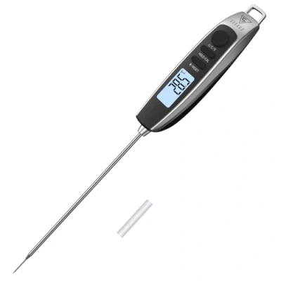 Afbeelding van DOQAUS Keukenthermometer, Digitale Vleesthermometer, Grillthermomete Braadthermometer, Instant Read Thermometer met 3s Directe Uitlezing, Lange Sonde en LCD scherm, voor Keuken, Grill, BBQ