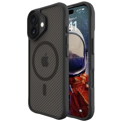 Afbeelding van Apple iPhone 16 MagSafe Hoesje Kunststof imoshion Hardcase/Backcover Zwart Telefoonhoesje Shockproof/Valbescherming