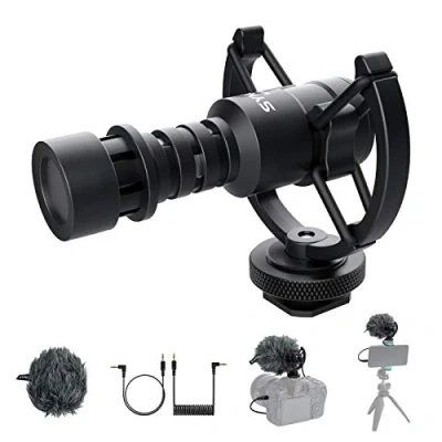 Afbeelding van Moman Cameramfoon, M1S, externe richtmicrofoon, cardioïde, shotgun microfoon voor DSLR videocamera&#039;s, mobiele telefoons, camera, video extern