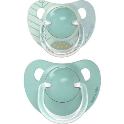 Afbeelding van Suavinex Dreams Flat Duo Blue 18m+ 2 stuks Silicone Fopspenen SXSDA3083263