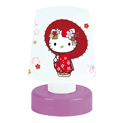 Afbeelding van FUN HOUSE HELLO KITTY Nachtlampje drukknop H.11,5 X Ø 7,5 cm voor kinderen