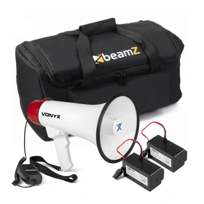 Afbeelding van Vonyx MEG045 complete megafoon set met draagtas en 2x lithium ion