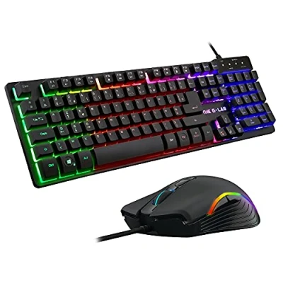 Afbeelding van Toetsenbord en muis The G Lab PACK WL PC BK