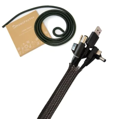 Afbeelding van HOMEPROTEK Kabelslang, 3 m, 13 20 mm, zelfsluitend, flexibel, voor pc kabelmanagement thuis of op kantoor, kabelbescherming katten en dieren