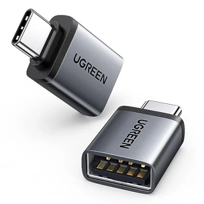 Afbeelding van UGREEN USB C naar A OTG Adapter 2pcs Male 3.0 Female Mobiele Telefoon Compatibel met MacBook Pro/Air iPad Pro/Mini Galaxy Huawei enz. (Zwart）