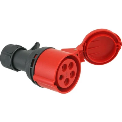 Afbeelding van CEE contrastekker Q link (Vijfpolig, Met aarde, 16 A, Rood)