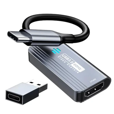 Afbeelding van Papeaso Video Capture Card, HDMI naar USB C 3.0 1080P 60FPS Device, voor streaming, onderwijs, gaming, videoconferenties of live uitzendingen