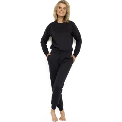 Afbeelding van Joggingpak dames, Huispak dames zwart Maat L