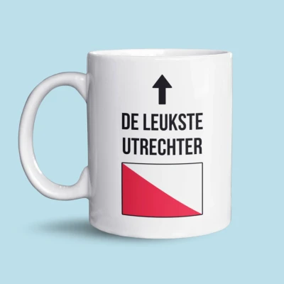 Afbeelding van NietMokken.nl De Leukste Utrechter Mok Utrecht met Stadsvlag Grappige Leuk Cadeau voor Utrechters Keramische beker 325ml
