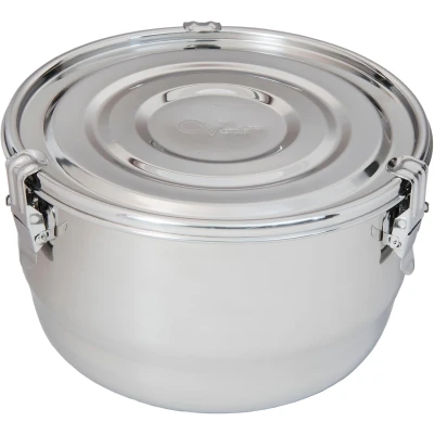 Afbeelding van CVAULT 4 liter luchtdichte Humidor opslagcontainer voor kruiden, onkruid, specerijen, voedsel roestvrijstalen oogstcontainer w/vochtigheidspakket