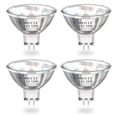Afbeelding van Klarlight 10W MR11 halogeengloeilampen, 12V halogeengloeilamp, dimbare G4 GU4 LED spot, warm wit, 2800 K, 10 W, halogeenequivalent voor huis, landschap, inbouw, railverlichting, verpakking van 4
