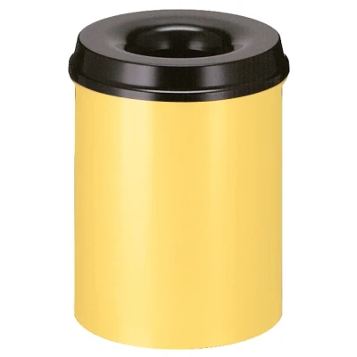 Afbeelding van Papierbak vlamdovend 15ltr geel/zwart