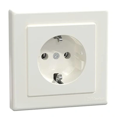 Afbeelding van Merten MEG2301 1519 Wandcontactdoos System M Polar wit