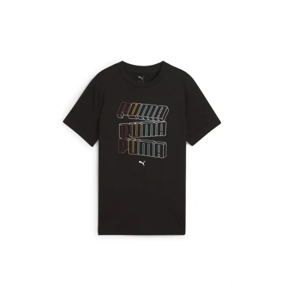 Afbeelding van Essentials+ Logo Lab T shirt voor Heren, Zwart, Maat 15 16Y PUMA