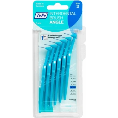 Afbeelding van 10x TePe Angle Interdentale Ragers 0,6 mm Blauw blister à 6 stuks