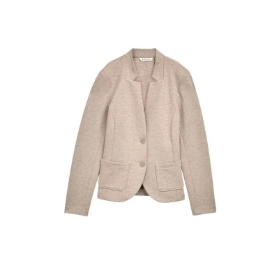 Afbeelding van TOM Tailor Structure Blazer, Dames, Maat: Large, Soft taupe melange