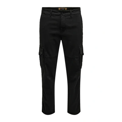 Afbeelding van Only &amp; Sons Onsdean LIFE TAP Cargobroek, Heren, Maat: 34x34, Black