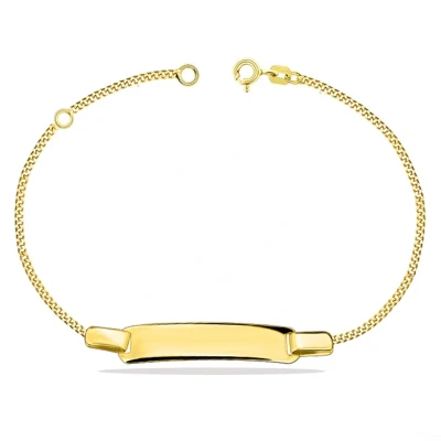Afbeelding van Juwelier Zwartevalk 9 KARAAT KINDERARMBAND MET PLAAT 13.176/12 14cm