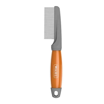 Afbeelding van Wahl Grooming kam met zachte grip gel handvat, verzorgen kam, duurzame roestvrij stalen tanden, huisdier kammen, dematerende katten en honden bont, verwijdert knopen wirwar
